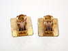 Authentic Vintage Chanel earrings turnlock CC logo square