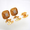 Authentic Vintage Chanel earrings CC logo double C faux pearl dangle