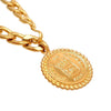 Authentic Vintage Chanel belt necklace CC logo large medal chain