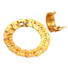 Authentic Vintage Chanel clip on earrings CC logo hoop dangle