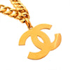 Authentic Vintage Chanel necklace chain CC logo double C huge size
