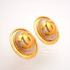 Authentic Vintage Chanel clip on earrings CC logo faux pearl oval