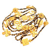 Authentic Vintage Chanel necklace CC logo No.5 camellia lether chain