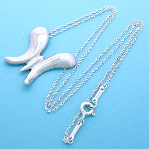 Tiffany & Co necklace chain Elsa Peretti butterfly pendant Silver 925