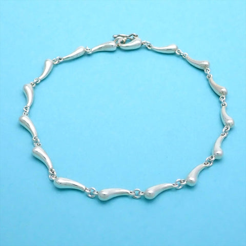 Tiffany & Co bracelet Elsa Peretti teardrop links Silver 925