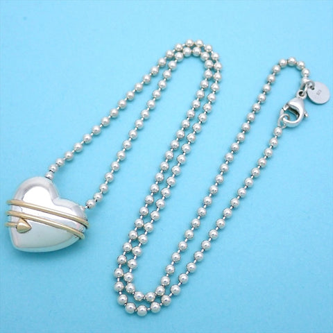 Tiffany & Co necklace chain heart arrow 18k Gold 750 Silver 925