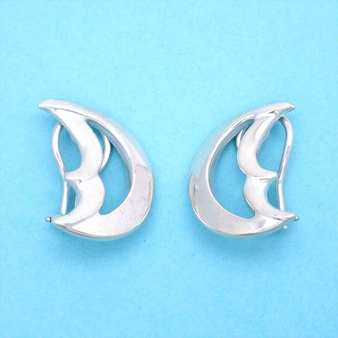 Tiffany & Co clip on earrings Paloma Picasso Crescent Moon Silver 925