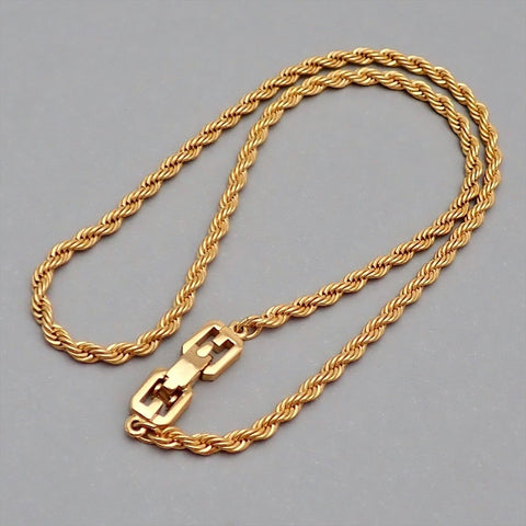 Authentic Vintage Givenchy necklace chain G letter logo hook