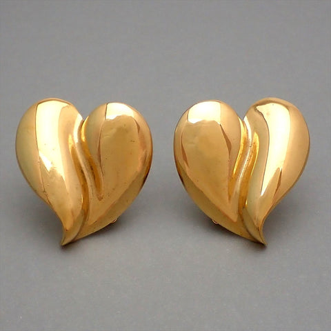 Authentic Vintage Givenchy earrings heart large