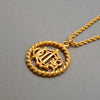 Authentic Vintage Christian Dior necklace chain CD letter logo rope