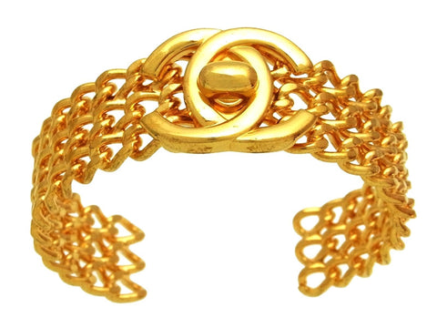 Vintage Chanel bracelet turnlock CC logo chain