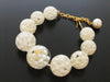 Authentic Vintage Chanel bracelet bangle CC pearl clear ball
