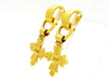 Vintage Chanel cross earrings CC logo dangling cross Authentic