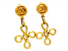 Vintage Chanel earrings CC logo cross dangle