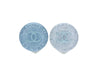Vintage Chanel earrings CC logo light blue plastic