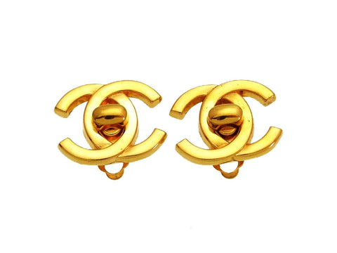Vintage Chanel earrings CC logo turnlock