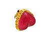 Vintage Chanel earrings CC logo framed pink heart