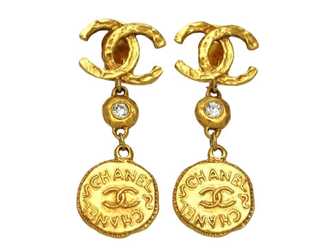 Vintage Chanel earrings CC logo as seen on Lady Gaga