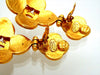 Authentic vintage Chanel earrings Decorative Clover CC logo Dangled