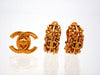 Authentic vintage Chanel earrings Rope Small Hoop CC logo