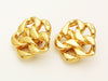 Authentic vintage Chanel earrings gold CC large chain real