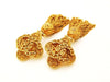 Authentic vintage Chanel earrings gold CC cross tassel fringe dangle