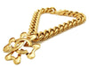 Authentic vintage Chanel necklace choker large chain CC cross pendant
