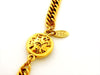 Vintage Chanel long necklace logo horse medal