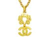 Vintage Chanel necklace CC logo pendant