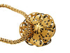 Vintage Chanel necklace CC logo flower rhinestone