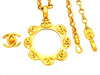 Vintage Chanel necklace CC logo flower loupe