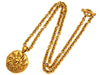 Vintage Chanel necklace CC logo sun round