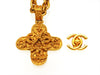 Vintage Chanel necklace triple CC logo cross