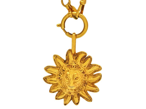 Vintage Chanel necklace CC logo lion