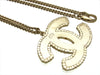 Vintage Chanel necklace CC logo rhinestone