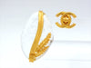 Vintage Chanel stone brooch pin rice ear clear