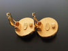 Authentic vintage Chanel earrings gold logo pearl round