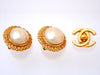 Authentic vintage Chanel earrings Faux Pearl Round
