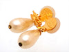 Authentic vintage Chanel earrings CC logo faux pearl dangle