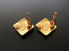 Authentic vintage Chanel earrings gold CC rhombus small