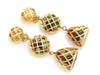 Authentic vintage Chanel earrings swing multicolor beads huge