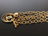 Authentic vintage Chanel necklace chain choker gold CC 3 hoops pendant
