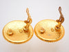 Authentic Vintage Chanel earrings CC logo round large