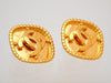 Authentic Vintage Chanel earrings CC logo rhombus