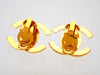 Authentic Vintage Chanel earrings turnlock CC logo double C large
