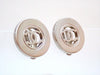 Authentic Vintage Chanel earrings CC logo round silver color