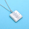 Tiffany & Co necklace chain notes square pendant Silver 925