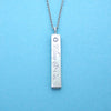 Tiffany & Co necklace chain letter logo bar diamond Silver 925