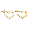 Auth Vintage Chanel stud earrings letter CC logo heart