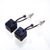 Auth Vintage Chanel stud earrings CC logo camellia cube black dangle